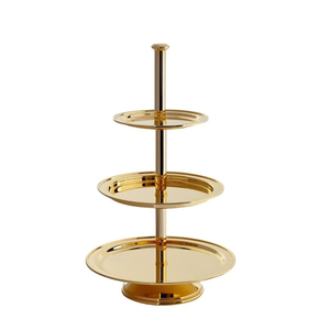 ชุดอุปกรณ์เสิร์ฟขนมหวานสำหรับงานฉลองวันเกิด ดีไซน์โบราณ ชุบทองเหลือง ราคาประหยัด - Product Image 3