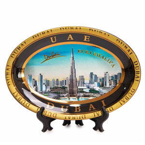 Geschenk kunden spezifische antike Kupfer bronze Gedenk platte Metall Souvenirs Platte Metall 3D Adler und Gebäude Kupfer Kuwait Plakette - Product Image 6