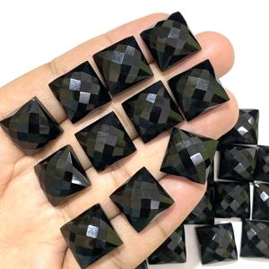 หินอัญมนีพลอยสีดำเหลี่ยมเพชรพลอยหลวมขนาด20มม. คุณภาพสูงรับการรับรองมาตรฐานการทำเครื่องประดับ - Product Image 2