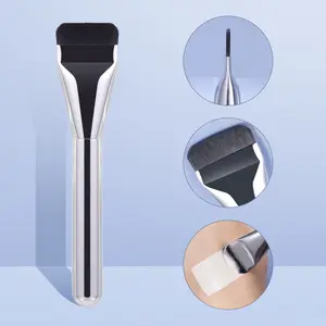Hot Bán Nhà Máy Giá Mặt Nạ Trên Khuôn Mặt Bàn Chải Chuyên Nghiệp Phẳng Duy Nhất Make Up Bàn Chải Nhãn Hiệu Riêng Duy Nhất Nền Tảng Trang Điểm Bàn Chải - Product Image 1