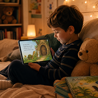 Tablette Android 14 pour enfants 10,1 pouces 6 Go RAM 64 Go ROM Octa Core Double SIM Double Veille WiFi pour l'apprentissage, les dessins animés et la musique