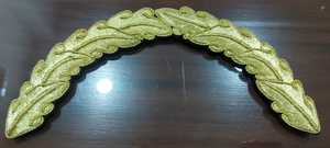 OEM Peak Cap bordado trenzado EE. UU. bordado a mano doble hoja de roble pico con y oro lingotes hojas bordado visera Cap - Product Image 3