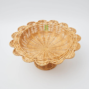 Corbeille à fruits rectangulaire en rotin festonné, style bohème, écologique, capacité 1-3L, tendance du moment, OEM acceptable, vente en gros Vietnam - Product Image 4