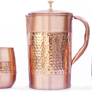 Pichet en cuivre pur le plus vendu, carafe en cuivre personnalisée pour la consommation, nouveau style pour la décoration de la cuisine à domicile - Product Image 1