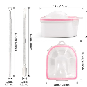 Outil de manucure en acier inoxydable de haute qualité, réutilisable, double usage, pousse-cuticules, équipement de beauté de salon - Product Image 3