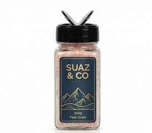 Himalayan <b>Pink</b> Salt Square Shaker 300g Fine Grain Rock Salt Bottle with Dual Opening Butterfly Cap Gourmet <b>Table</b> Seasoning Jar - Product Image 1