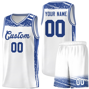 Custom <b>White</b> Basketball <b>Jersey</b> and <b>Shorts</b> Set Plus Size Personalized Name Number Sublimated Uniform Quick Dry Breathable - Product Image 1