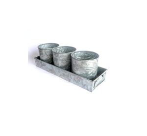 Maceta de hierro de Metal grande galvanizada, jarrón hecho a mano, diseño de flores, venta a precio asequible para decoración de jardín - Product Image 4