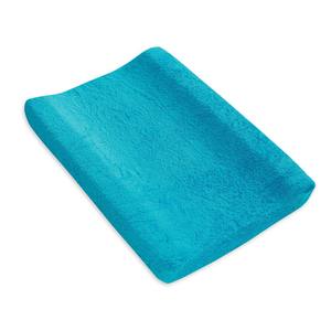 Housse en coton éponge turquoise pour matelas à changer - Product Image 1