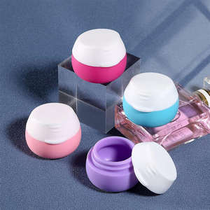 Pot en silicone à visser en plastique anti-fuite pour crème cosmétique, maquillage, visage, corps, crème pour les mains, articles de toilette de voyage, 20 ml, vente en gros - Product Image 2