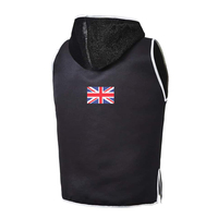 Gilet sans manches à anneaux en satin Short Combo Couleur unie Équipement d'entraînement polyvalent pour la boxe-pour l'été Tissu polyester durable