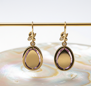 Pendientes Largos de Amatista Azul y Circonita Cúbica de 5 Pulgadas, Plata de Ley 925 con Baño de Oro de 18K, Joyería Hecha a Mano, Regalo de Cumpleaños, Precio al por Mayor - Product Image 2