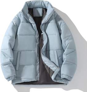 Chaqueta de patrón de cuello alto fino personalizable de alta calidad Ultra cálida ligera resistente al agua esencial de invierno - Product Image 3