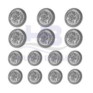 Botones de acero de alta calidad de diseño personalizado para proyectos de costura uniforme-Acabado elegante, ecológico y ligero - Product Image 1