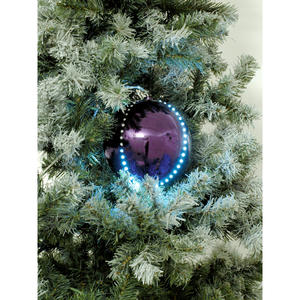 EUROPALMS ไฟ LED ทรงลูกบอลหิมะ 8 ซม. สีม่วง แพ็ค 5 ชิ้น ไฟคริสต์มาส - Product Image 2