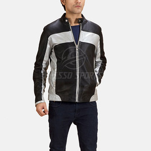 Chaqueta de Motociclista para Hombre de Cuero Genuino al Mejor Precio, Color Liso, Venta en Línea - Product Image 2