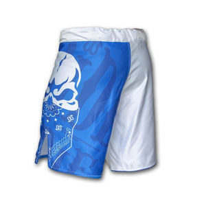 Pantalones cortos para combate de boxeo, Shorts de boxeo ligeros de alta calidad, Muay Thai, color blanco y azul - Product Image 6