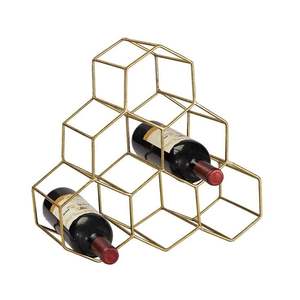 Metal Wine <b>Rack</b> Storage Holder Bar Display Stand Decorative 10 Wine Bottles Holder Premium Quality Wine Bottle <b>Rack</b> - Product Image 6