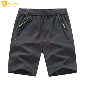 Pantalones cortos transpirables de alta calidad para hombre, pantalones cortos informales para gimnasio, nuevo diseño, pantalones cortos para correr, bolsillos en la cintura elástica - Product Image 1