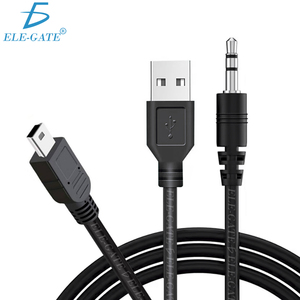 Cable Mini USB (V3) a USB y Jack de 3.5mm, Par Trenzado, 1.5m de Largo, con Cubierta de PVC y Blindaje Trenzado para Uso con Teléfonos Móviles - Product Image 1