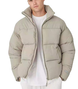 Veste d'hiver matelassée de luxe pour homme sur mesure de qualité supérieure avec col montant et capuche, effet brillant et épaississement - Product Image 1