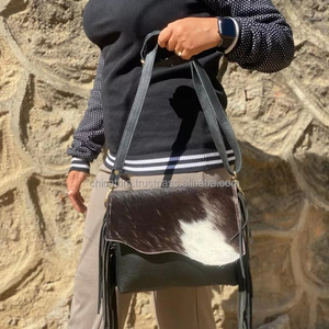 กระเป๋าสะพายไหล่หนังโบฮีเมียนทำด้วยมือแท้ใหม่ - Product Image 2