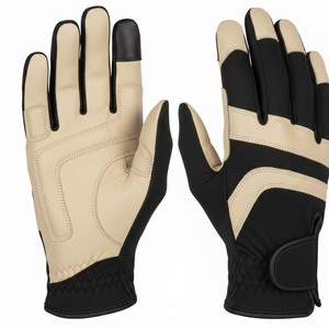 Guantes de Equitación de Invierno de Cuero, Suministro de Fábrica, Dedos Completos, Antideslizantes, Transpirables, Agarre Suave, Duraderos, Unisex - Product Image 1