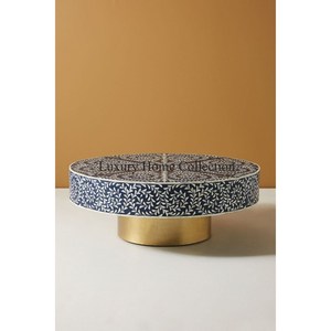 Dernier modèle arrivée vente chaude support en métal enduit de poudre marron avec base de couleur noire et tables basses rondes en marbre - Product Image 5