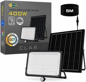 Faretto LED Solare da Esterno 400W con Sensore di Movimento e Telecomando, Luce di Sicurezza Solare per Giardino, Patio, Cortile e Muro - Product Image 1