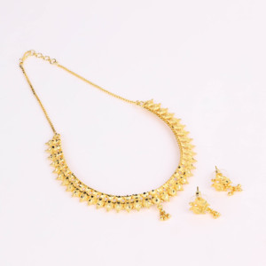 Venta al por mayor 14K 18K 24K Micro chapado en oro formando collares, conjunto de joyería de moda, latón Micro oro diseño tradicional conjunto de joyería. - Product Image 2