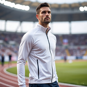 แจ็กเก็ตเตะบอลมีซิปคอตั้งสำหรับผู้ชายแจ็คเก็ตฝึกซ้อมฟิตเนสใส่วิ่งในยิมสำหรับผู้ชาย - Product Image 5