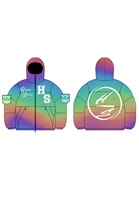 Blouson matelassé thermochromique coupe-vent pour homme, col montant, couleur personnalisable, réactif à la chaleur, chaud pour l'hiver