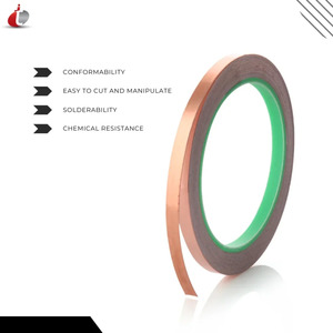 เทปฟอยล์ทองแดงยืดหยุ่นพร้อมกาวนำไฟฟ้าสำหรับโครงการขนาด6มม. X 15เมตรม้วน63.55ก. - Product Image 5