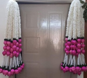 Chaîne de lotus jasmin, guirlande, chaîne décorative, toile de fond de scène, guirlande de toile de fond, toile de fond Pooja, décoration Langavoni - Product Image 4