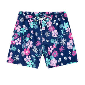 Pantalones cortos de verano personalizados para hombre, cómodos pantalones cortos de sublimación teñidos lisos antiarrugas de algodón informales con patrón sólido - Product Image 1