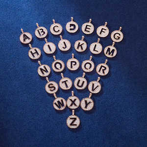 PJ Rose Gold Initial C Croix Pendentif Collier Argent Sterling 925 Moissanite Lettre Personnalisée Hip Hop Christian Hommes - Product Image 4