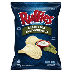 Ruffles <b>Lays</b> Chips <b>Onion</b> Yogurt Flavor Cheddar <b>Cheese</b> Sour Cream Flavor 82g Exotic Snacks <b>Lay's</b>s Ruffles Potato Chips 82g - Product Image 2