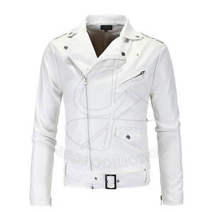 Veste en cuir enduit pour hommes avec col rond personnalisable et imperméable pour l'extérieur et l'hiver Style fantaisie - Product Image 1