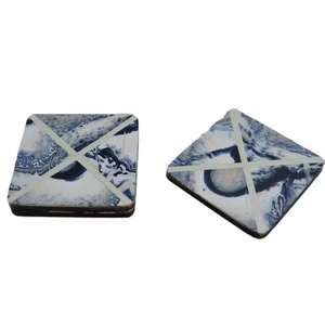 Pièces blanches sous-verres en pierre tapis de haute qualité produit fait à la main vaisselle vaisselle sous-verre utilisé - Product Image 5