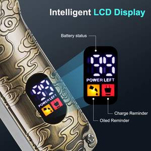 Ensemble de tondeuses à cheveux sans fil professionnelles pour hommes, kit de toilettage avec tondeuse à nez et à barbe, alimenté par batterie - Product Image 5