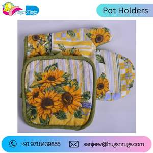 Ensemble de mitaines de four et de porte-casseroles Super Soft 100% OEM Premium Collection Fournisseur indien - Product Image 3