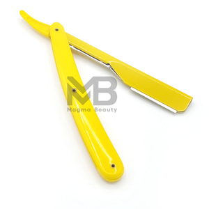 Maquinilla de afeitar de barbero recta plegable manual de etiquetado privado de cuidado personal para hombres - Product Image 4