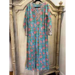 Vestido Casual de Verano HIBISCUS GEOMETRY 1 para Mujer, Transpirable, Moderno, con Estampado Digital, Talla Única XL, para Ocio y Oficina - Product Image 2