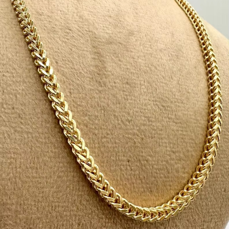 real 10k yellow gold mens necklace