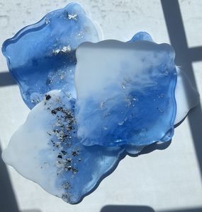 ที่รองแก้วเรซิ่นหนา 5 มม. ทนความร้อน ดีไซน์หรูหราทันสมัย ทนทาน ใช้งานได้ยาวนาน ตกแต่งโต๊ะ - Product Image 2