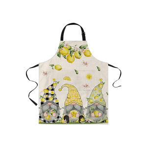 Exportador indio tamaño personalizado último diseño algodón Lino restaurante cocina delantal - Product Image 4