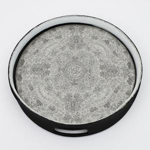 Placa cargadora de resina Rosa polvorienta que combina acabados rosa y nacarados apagados para temas de decoración suaves y elegantes - Product Image 5