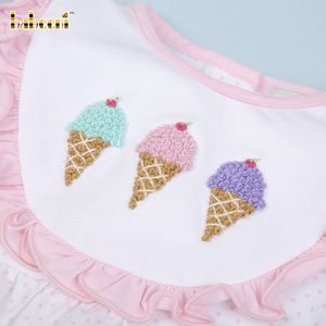 Mameluco bordado a mano con nudo francés para niña, pelele OEM ODM para bebé, fabricante al por mayor, BB2906 - Product Image 3