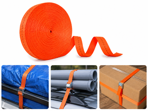 Sangle tissée en polyester de 1 pouce pour l'assemblage de sangles à cliquet, construction tissée haute densité, service d'exportation directe usine OEM - Product Image 2