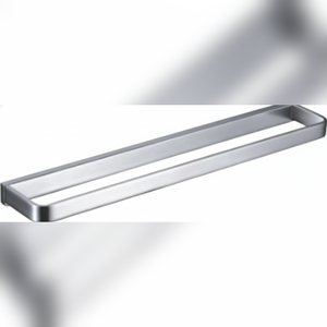 Porte-serviettes mural double barre gain de place pour salle de bain, en acier inoxydable 304, idéal pour l'hôtellerie - Product Image 2